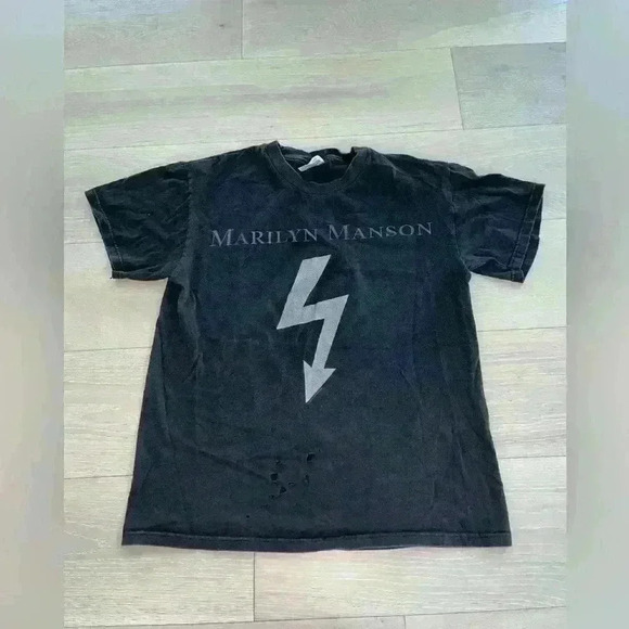 Gildan Other - Vintage 1998 marilyn manson shirt size M Hanes Rare Satans Bake sale Vtg 90s